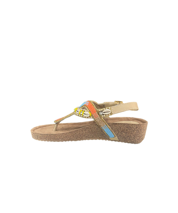 sandali infradito donna pelle cinziasoft art.it1010-001 beige multi