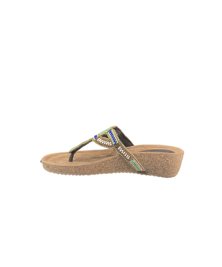 sandali infradito donna pelle cinziasoft art.it1011-001 brown multi