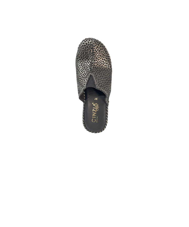 pantofola donna pelle cinziasoft art.iu55704ol-001 canna di fucile
