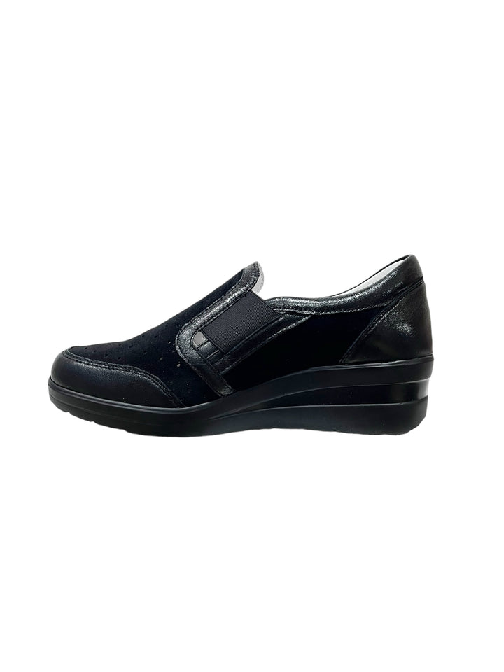 sneakers donna pelle scamosciata cinziasoft art.iv119829-sg001 black