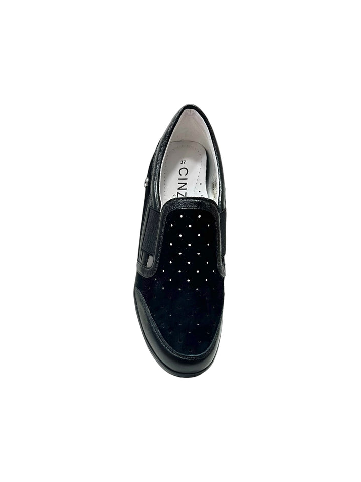 sneakers donna pelle scamosciata cinziasoft art.iv119829-sg001 black