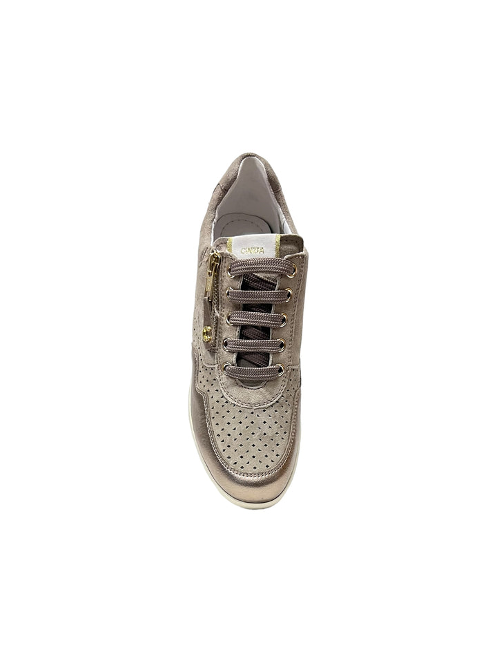sneakers donna pelle scamosciata cinziasoft art.iv121458-001sabbia