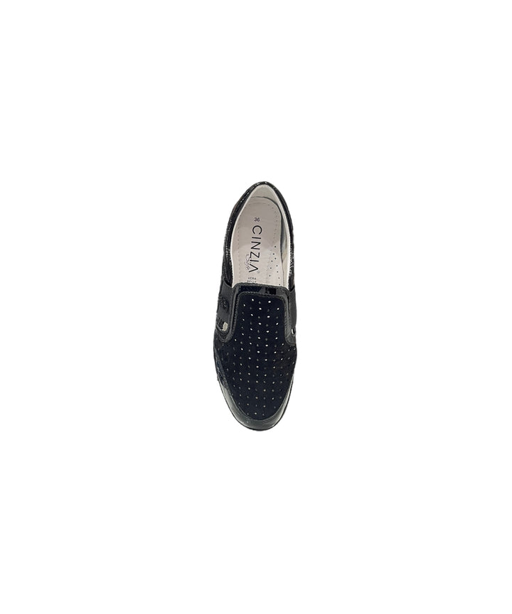 sneakers donna pelle scamosciata cinziasoft art.iv12730-es 001 black