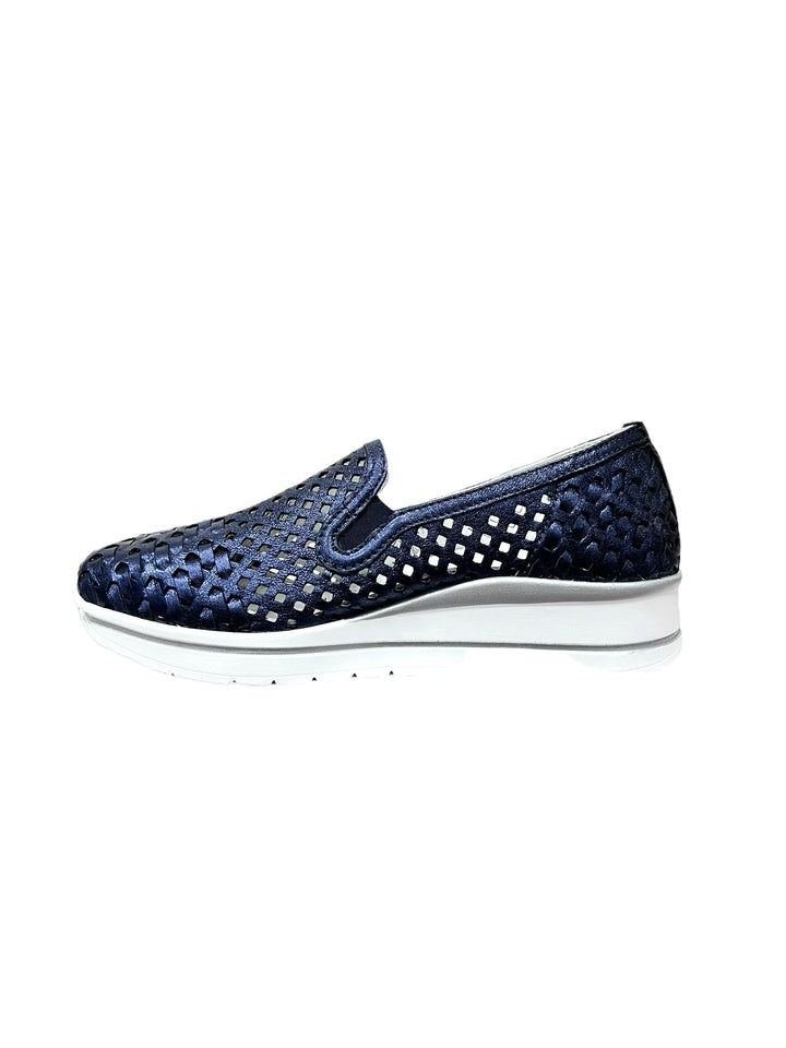 sneakers slip-on donna pelle cinziasoft art.iv2014846002 blu