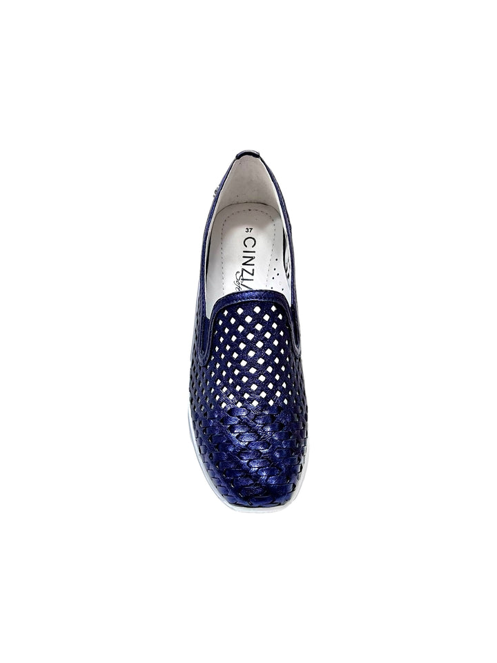 sneakers slip-on donna pelle cinziasoft art.iv2014846002 blu