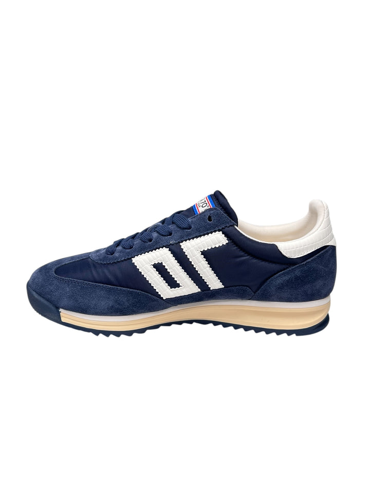 sneaker uomo pelle-tessuto navy-milk