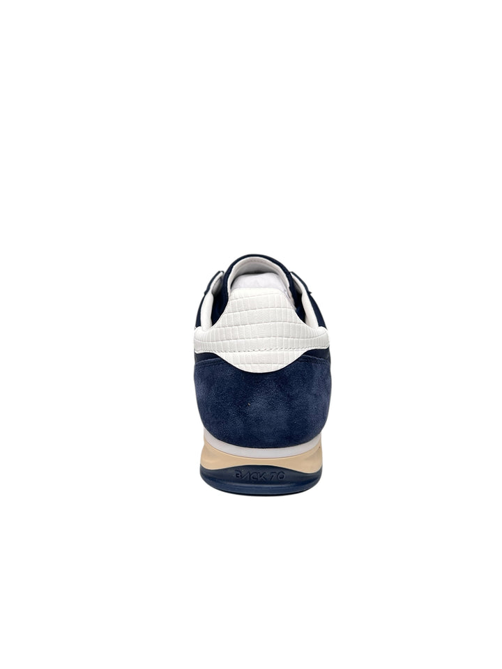 sneaker uomo pelle-tessuto navy-milk