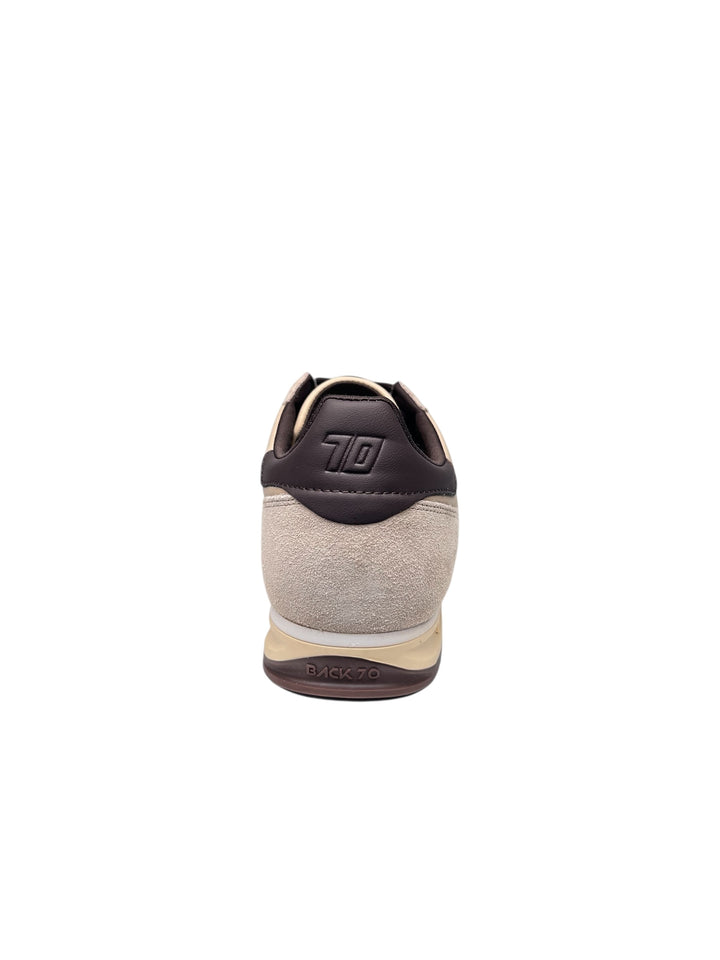 sneaker uomo pelle beige-coffee