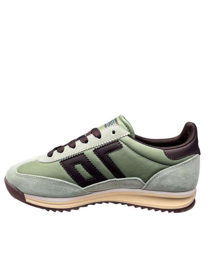 sneaker donna pelle army-coffee