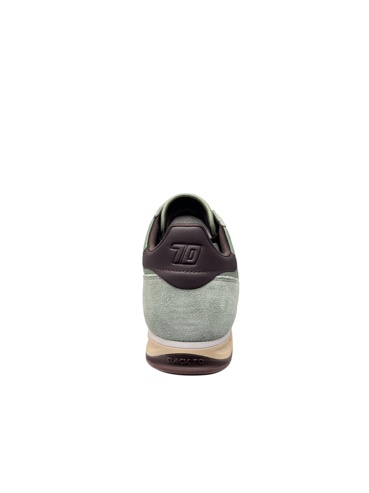 sneaker donna pelle army-coffee