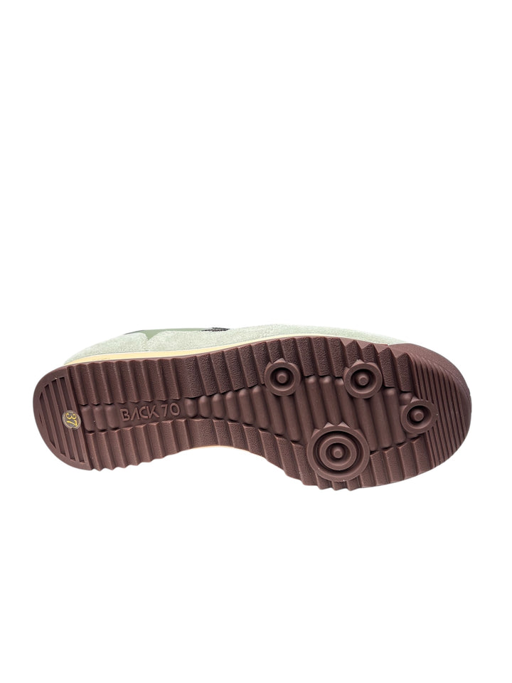 sneaker donna pelle army-coffee