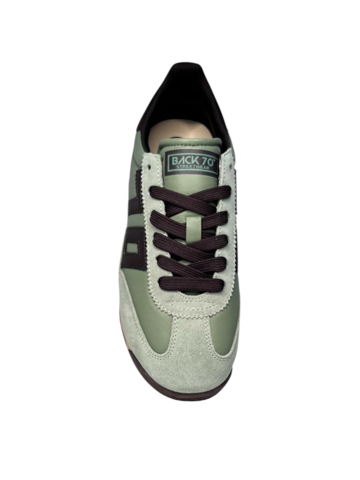 sneaker donna pelle army-coffee