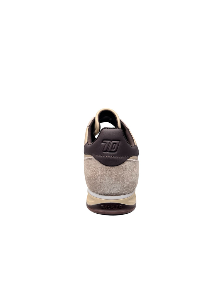 sneaker donna pelle beige-coffee