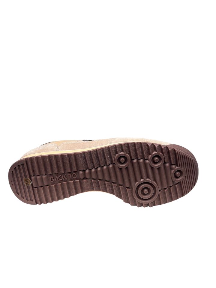 sneaker donna pelle beige-coffee