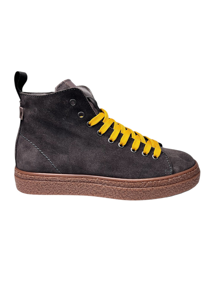 sneaker alta uomo pelle scamosciata asfalto