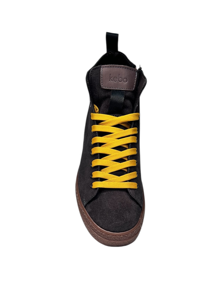 sneaker alta uomo pelle scamosciata asfalto