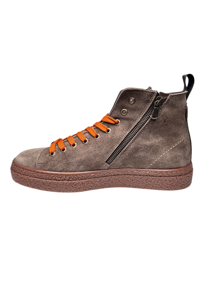 sneaker alta uomo pelle scamosciata foca