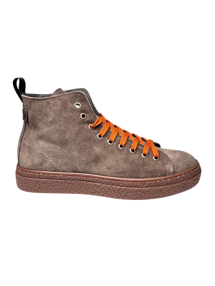sneaker alta uomo pelle scamosciata foca