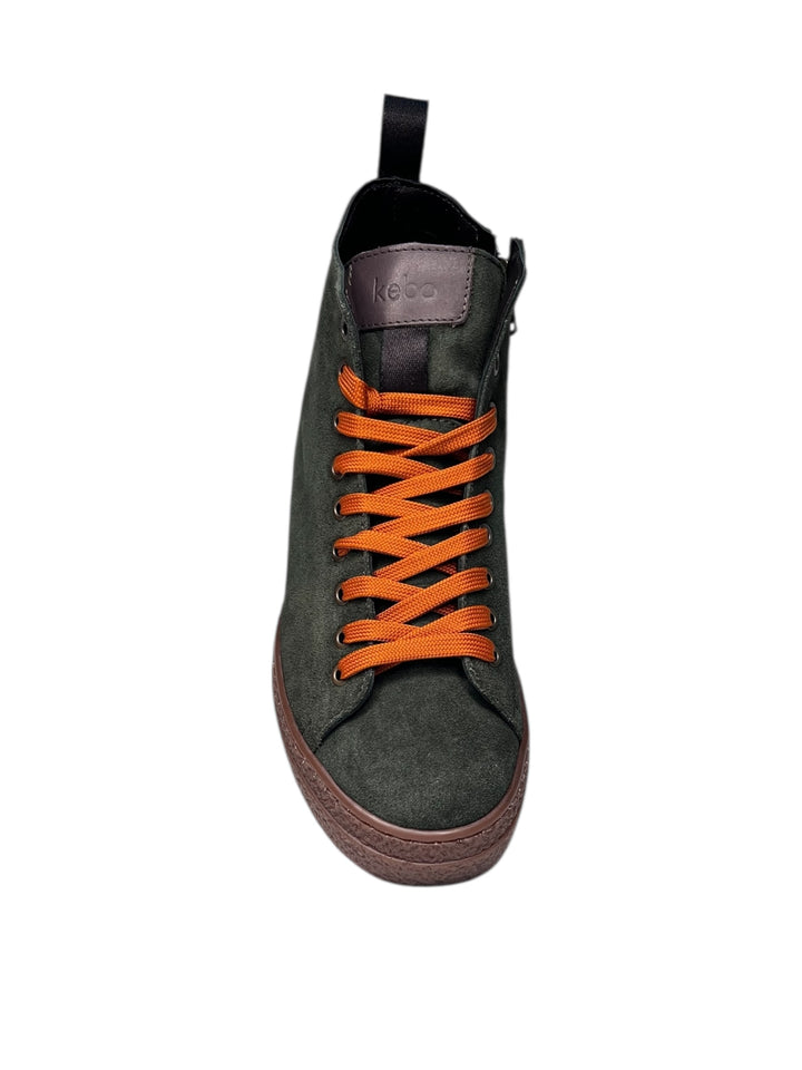 sneaker alta uomo pelle scamosciata mimetico