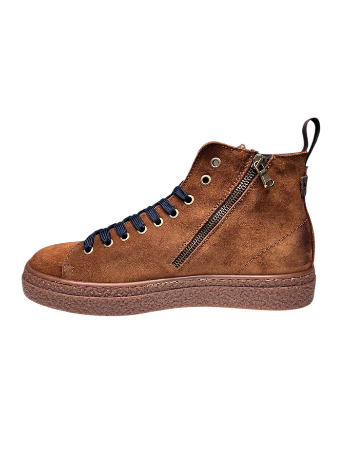 sneaker alta uomo pelle scamosciata snuff