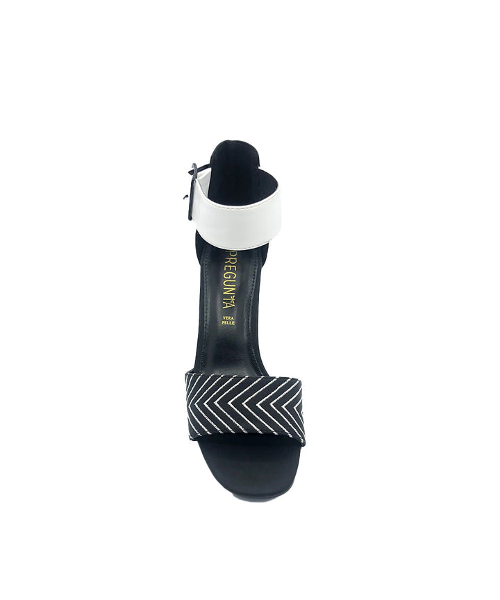 sandali donna pregunta art. mcr5001 black-white