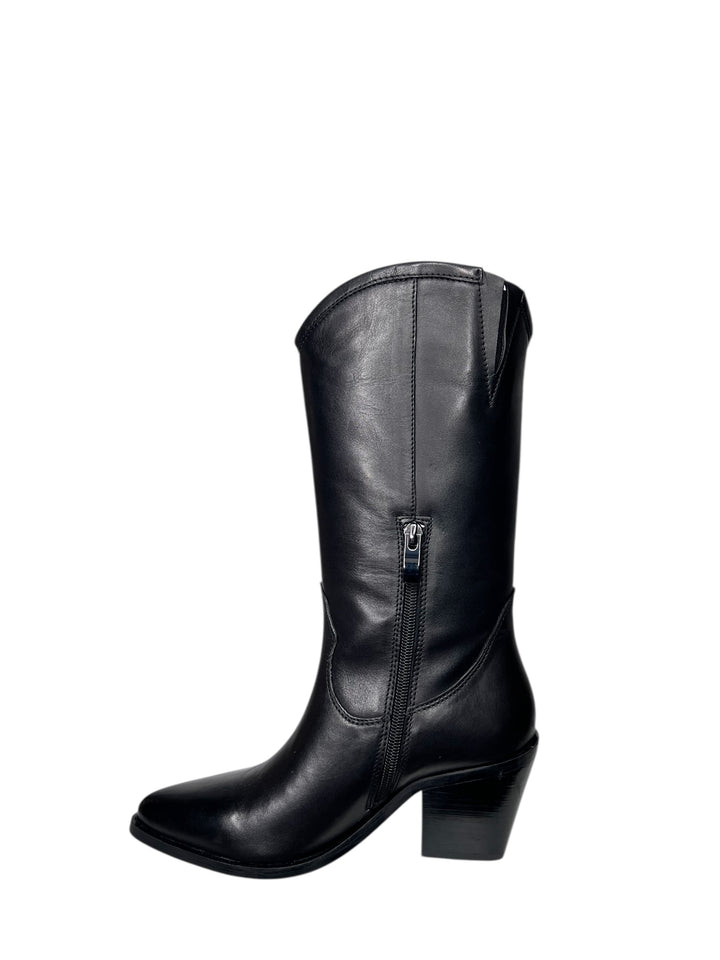 stivale donna pelle nero