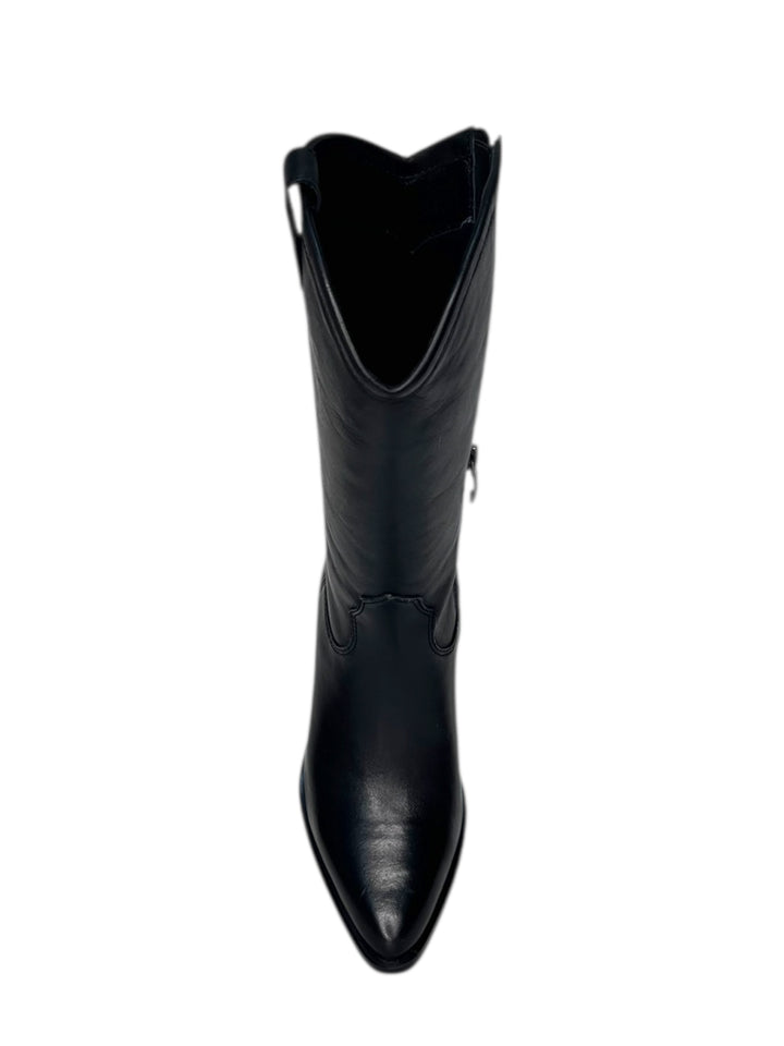 stivale donna pelle nero