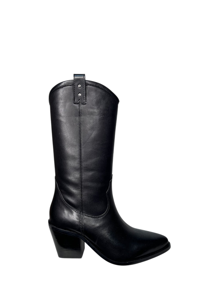 stivale donna pelle nero