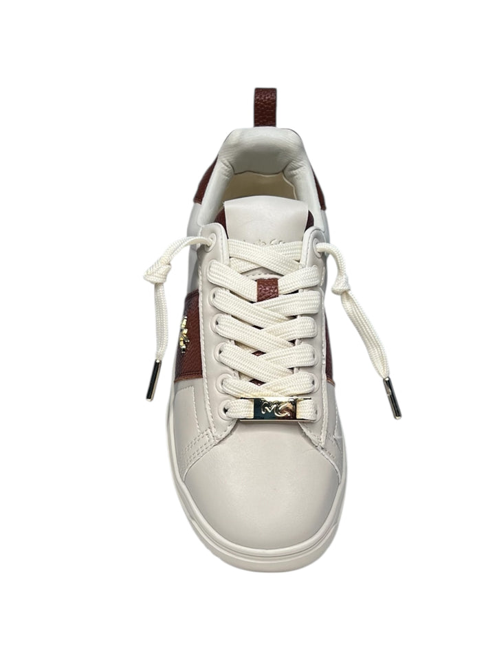 sneaker donna cuoio-avorio