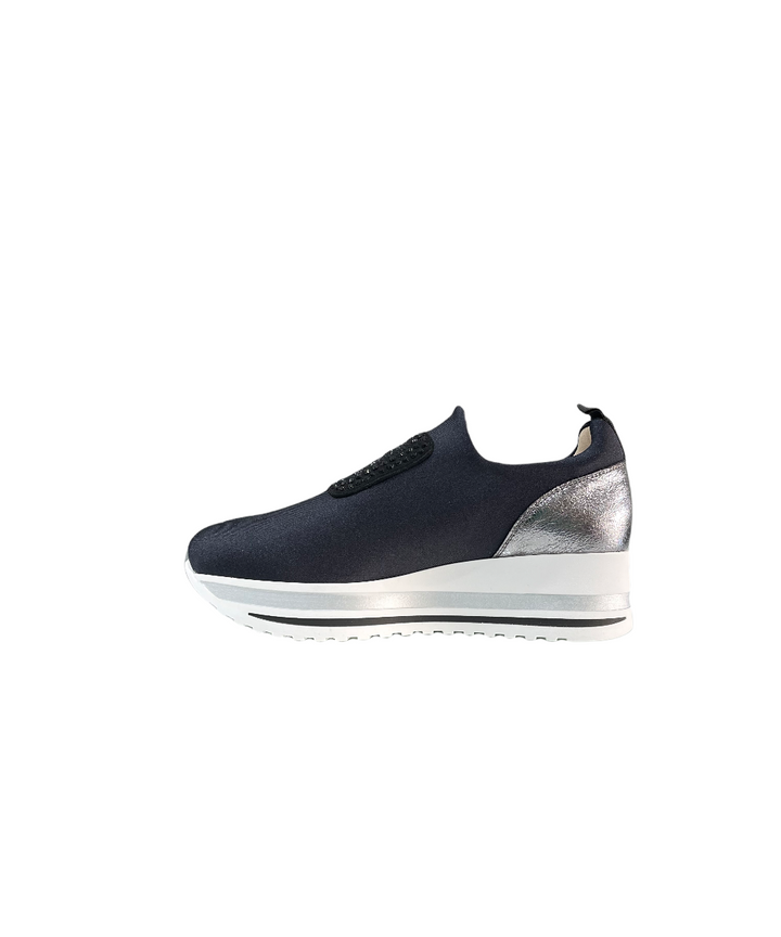 sneakers slip-on tessuto elasticizzato cinzia soft art.mm113638-002 nero