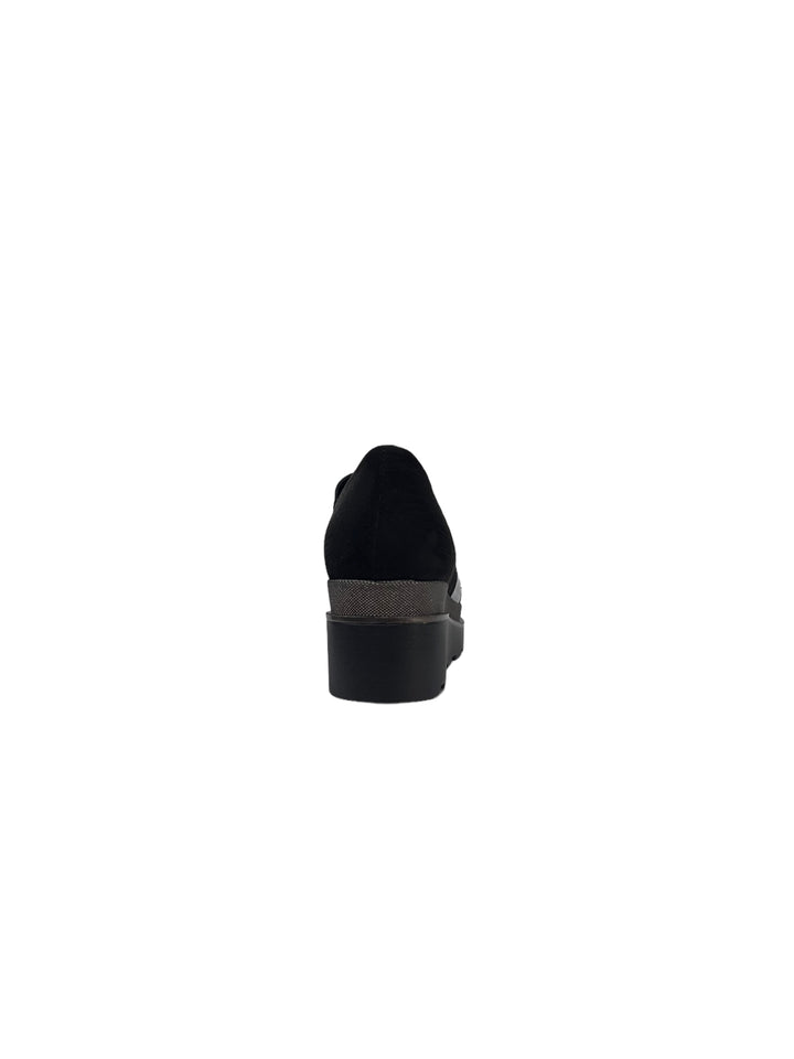 mocassini zeppa donna pelle cinziasoft art.mm854871002 nero-testa di moro