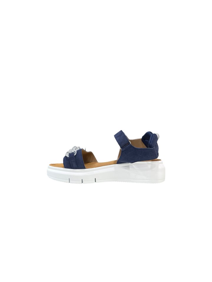 sandali donna pelle cinzia soft art.mm884132-001 BLU NAVY