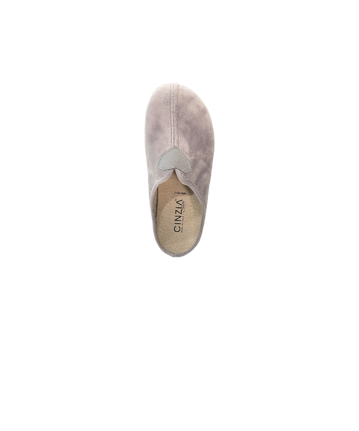 pantofola donna pelle cinziasoft art.mq6083-003 grigio
