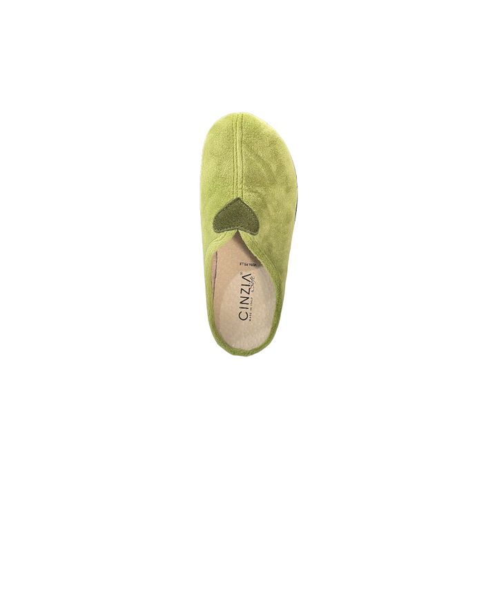 pantofola donna pelle cinziasoft art.mq6083-004 verde