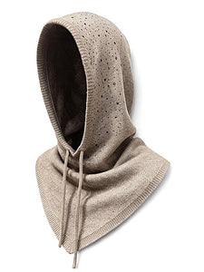 balaclava da donna viscosa-lana ruyisa art.mz26044 tortora