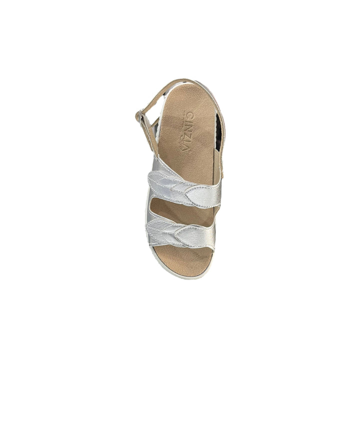 sandali donna pelle cinziasoft art.mzk131-001 argento