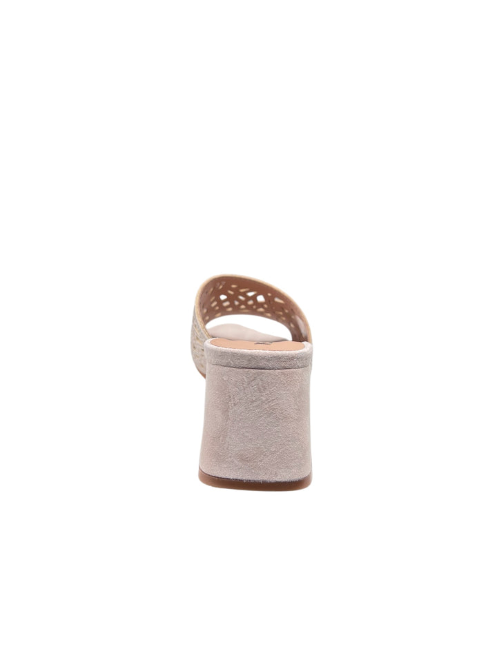 ciabatta donna in pelle beige