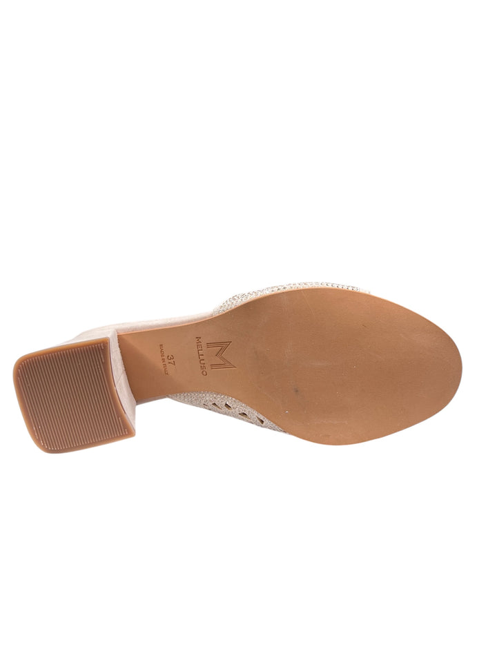 ciabatta donna in pelle beige
