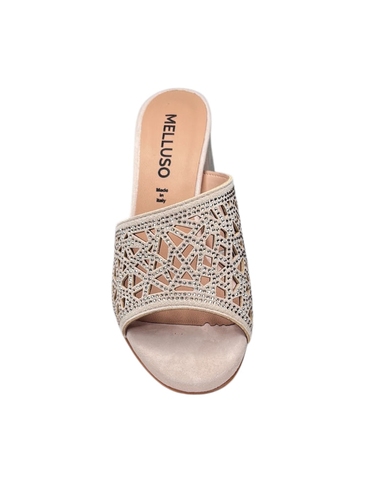 ciabatta donna in pelle beige