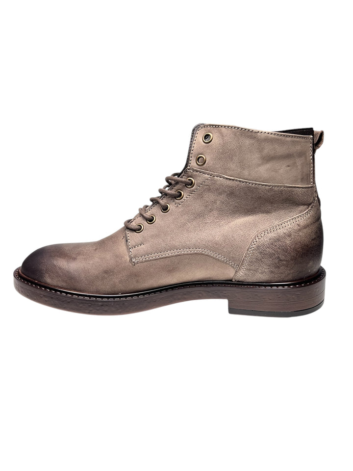 stivaletto allacciato uomo pelle taupe