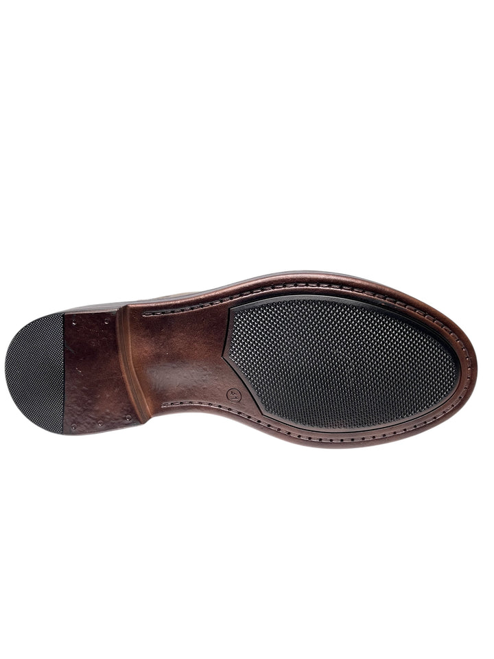 stivaletto allacciato uomo pelle taupe