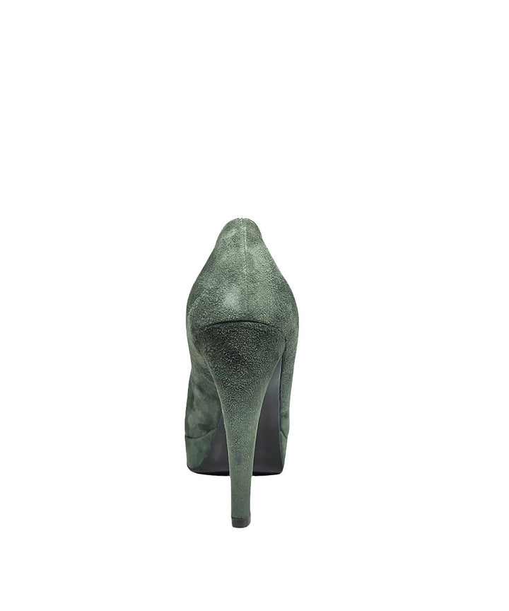 Décolleté donna pelle Perticara art.P057 verde bosco