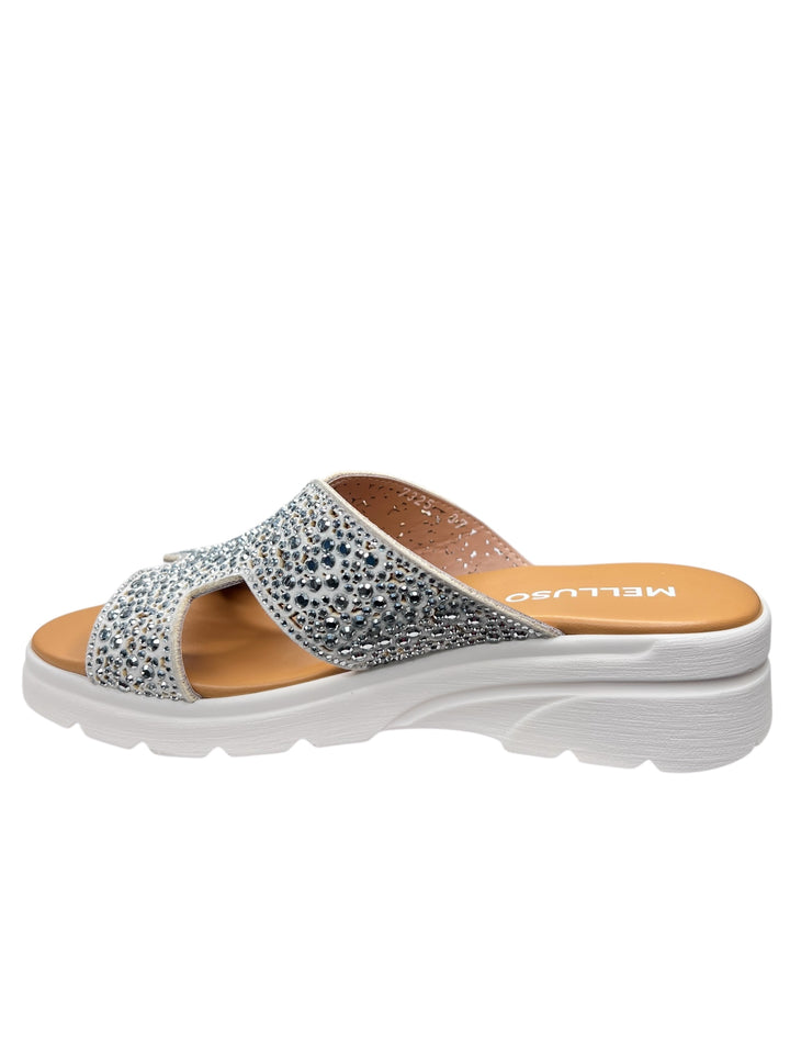 ciabatta donna in pelle offwhite
