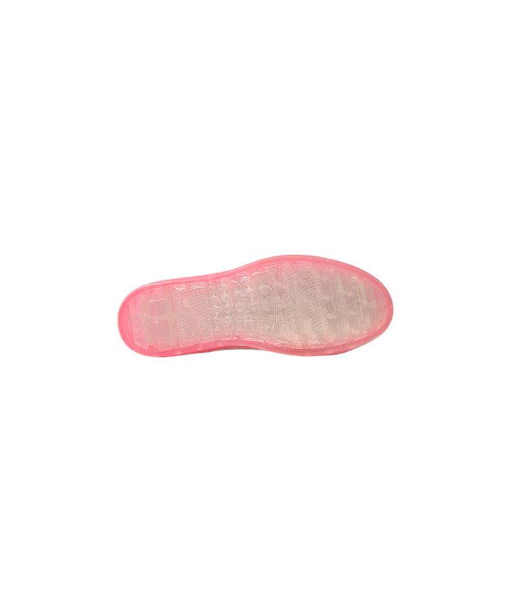 sneakers donna pelle tosca blu art. s025 bianco-fucsia fluo