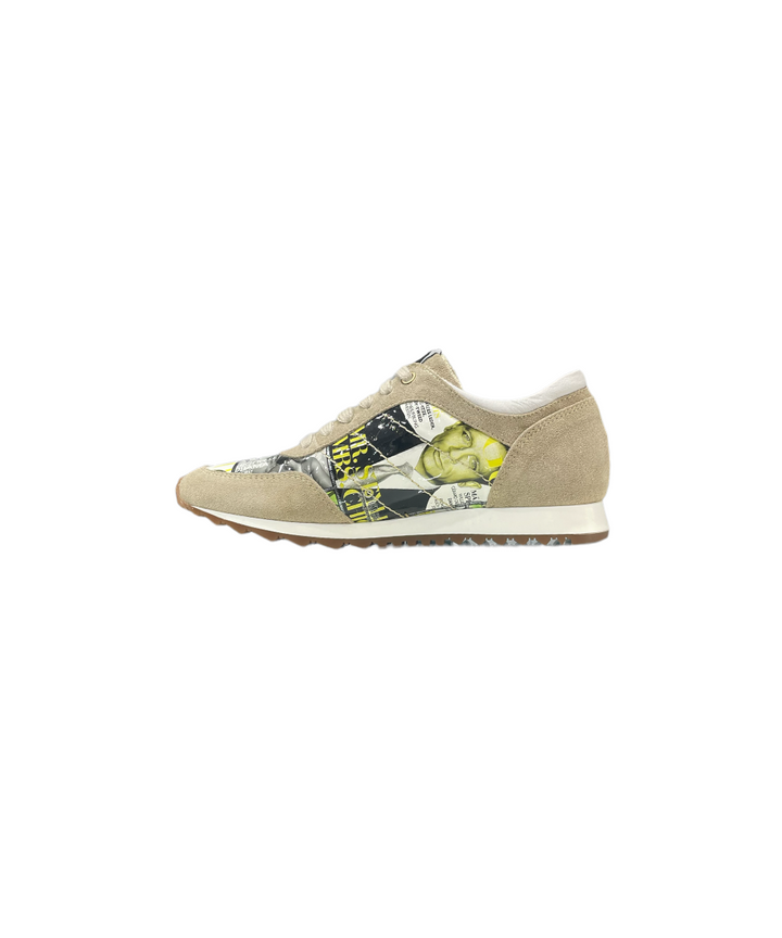 sneakers donna pelle tosca blu art. s201 beige