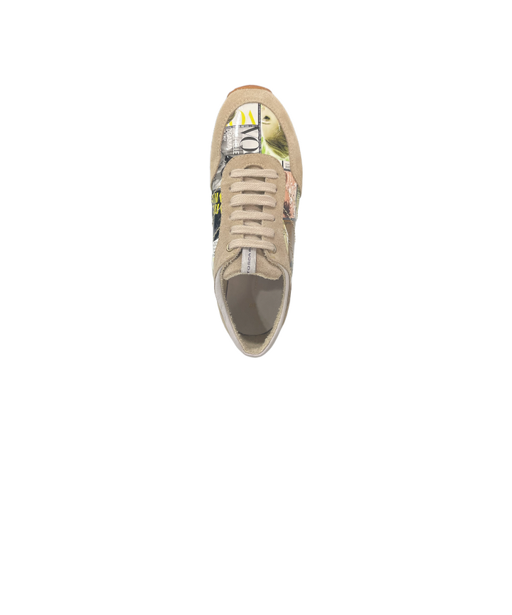 sneakers donna pelle tosca blu art. s201 beige