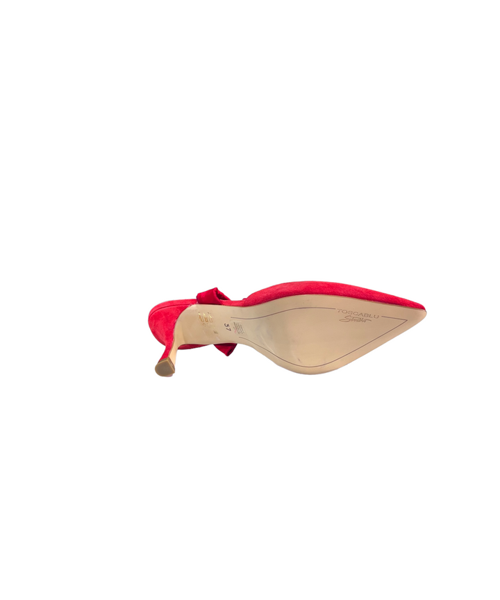 slingback donna camoscio toscablu art.s389 rosso