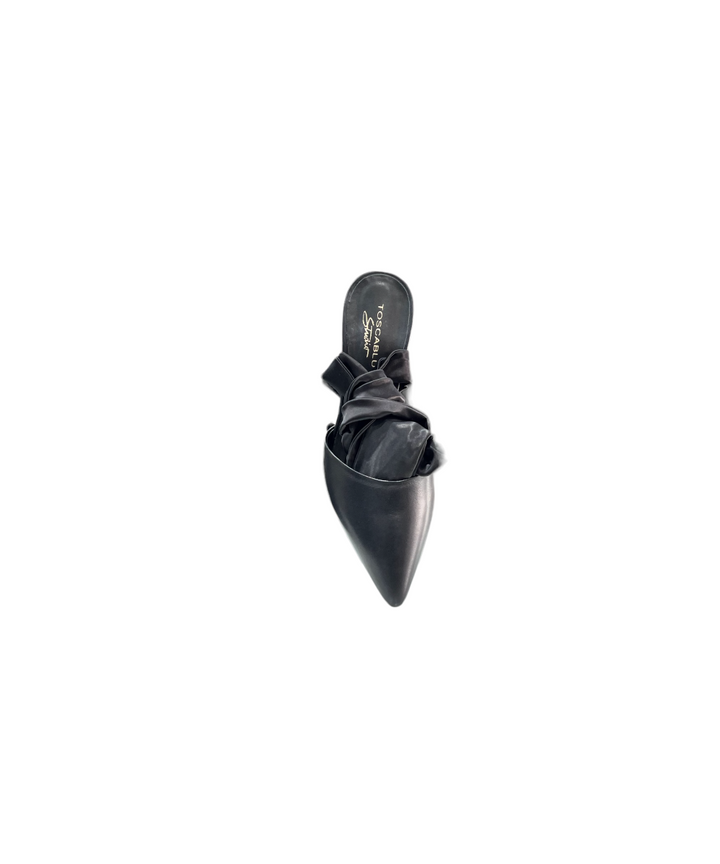 slingback donna pelle toscablu art.s390 nero