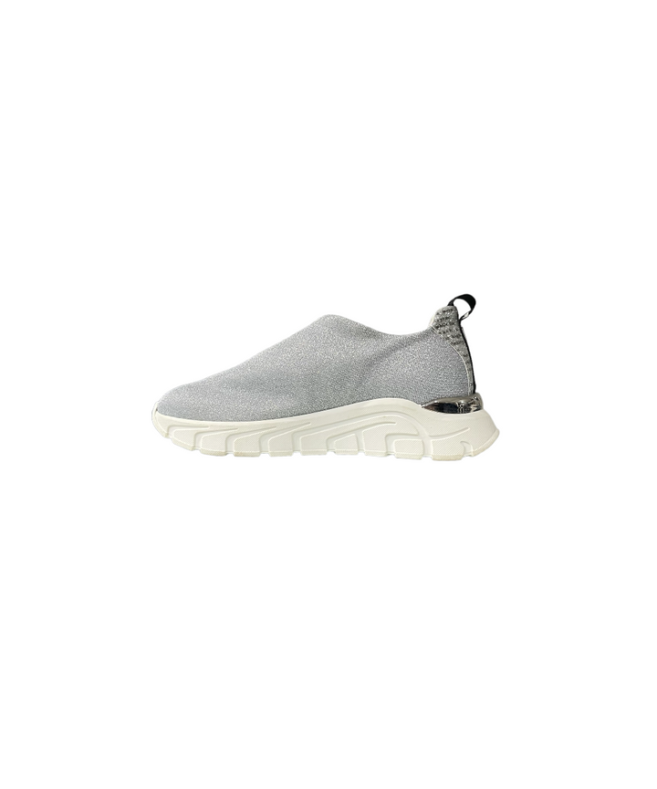 sneakers slip on donna tessuto tosca blu art. s486 argento