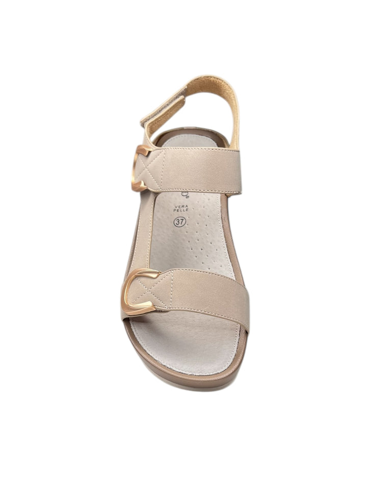 sandalo donna beige